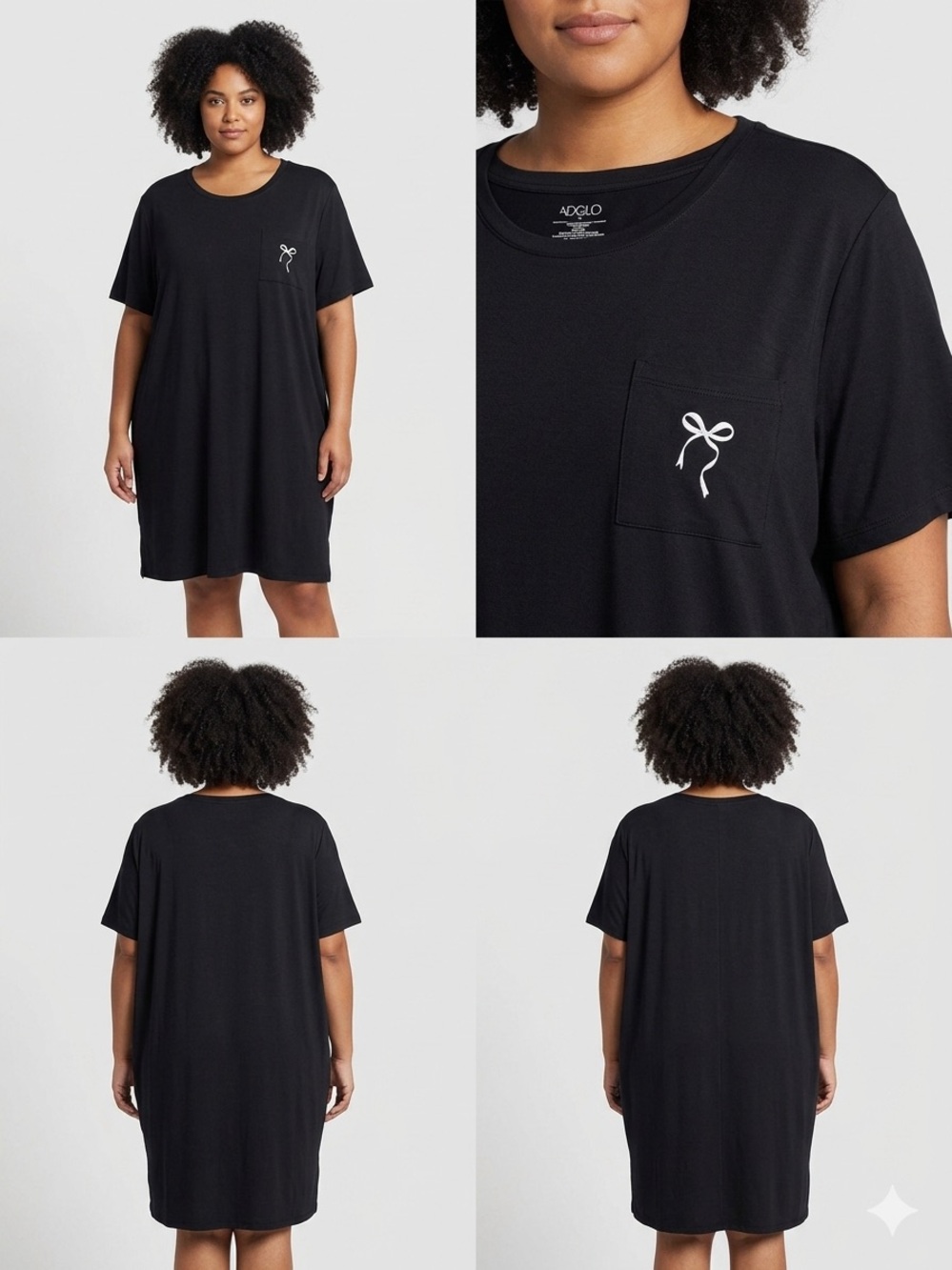 NEW Voglo Black Short Sleeve Maxi Pocket Dress Size 5X Plus Size
